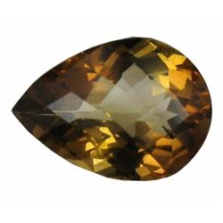 13.03ct Flawless Top Fancy Oval Cut Imperial Topaz Pear Appraisal Estimate $3323 (GEM-20906)