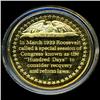 Image 2 : .75oz Franklin Mint PR70 DCAM 24k plated Sterling Silver Round History of the American Presidency F.