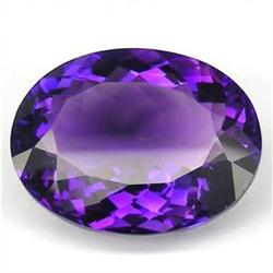 19.90ct Dazzling Oval Facet Top AAA Purple Amethyst (GEM-18984)