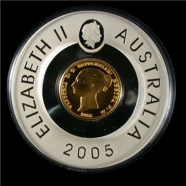 Australia 2005 Proof One Dollar, Sydney Half Sovereign
