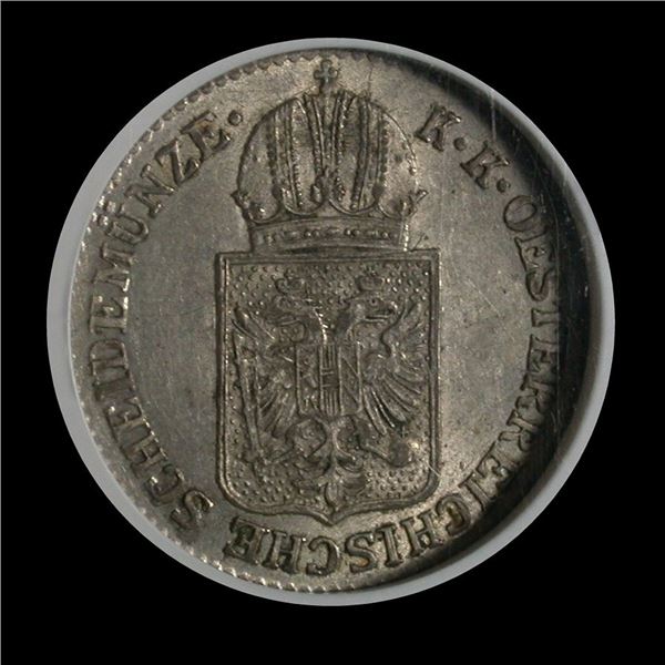 Austria 6 Kreuzer 1849A, NGC AU-58