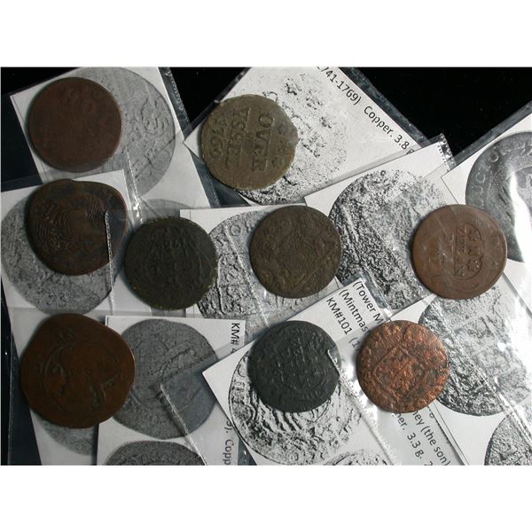 Dutch Republic Lot of 9 Coins, ca. 1620's- 1780's
