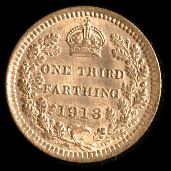 Great Britain 1913 Third Farthing, George V