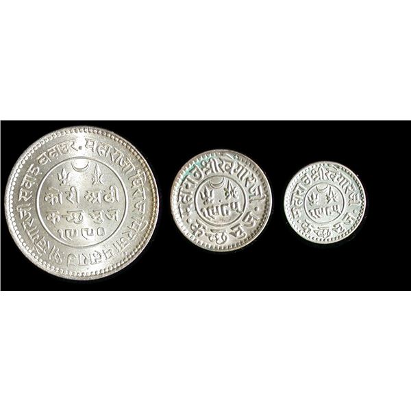 Indian States - Kutch Lot of 3 Silver Coins