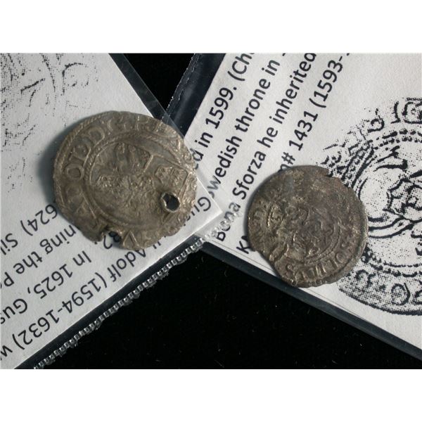 Livonia, Riga Lot of 2 Coins 1600-24