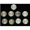 Image 1 : Netherlands East Indies 1/10 Guilden, Lot of 9 Coins