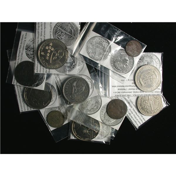 Portugal Lot of 9 Coins, 1730's to 1990's, and One Medal
