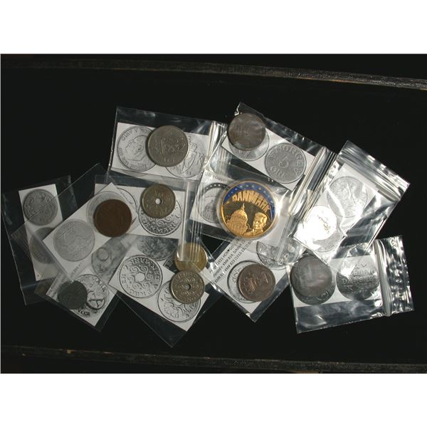 Scandinavia Lot of 13 Coins -  8 Denmark, 5 Norway