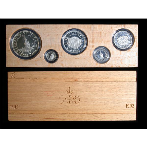 Spain 1992 Silver Proof Set, Seville Expo