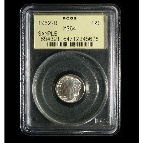 United States 1962-D Ten Cents, early PCGS Sample