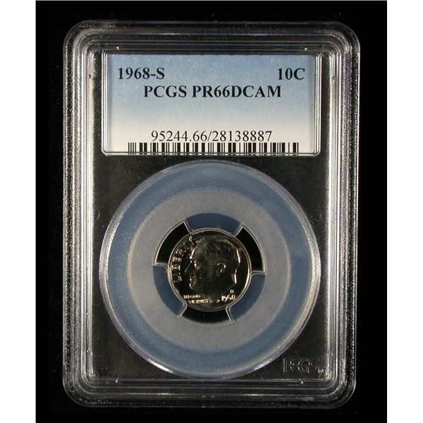 United States 1968-S Ten Cents, PCGS Proof-66