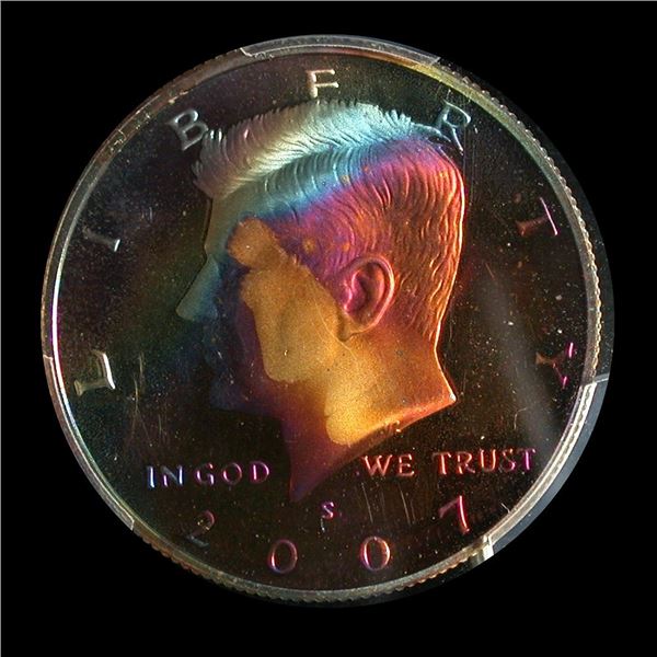 United States 2007-S Fifty Cents Silver Proof, Stunning Color!
