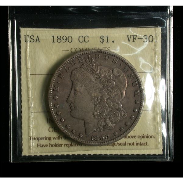 United States 1890-CC Morgan Dollar