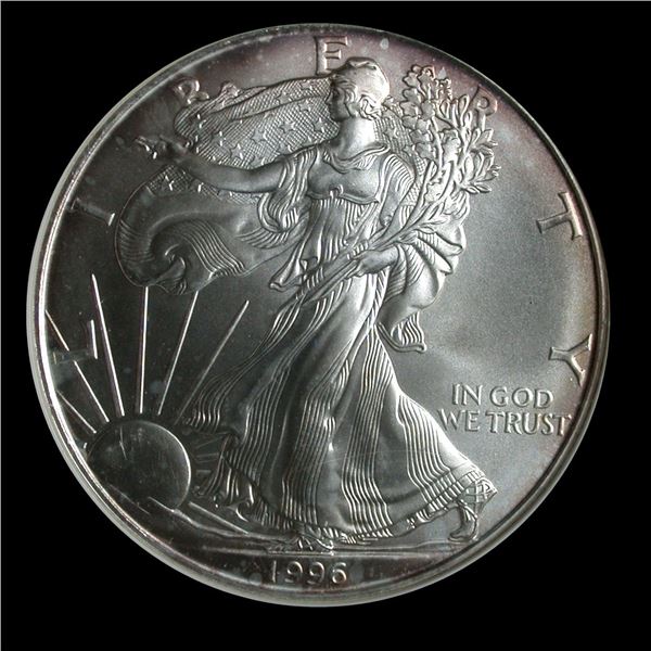 United States 1996 One Dollar Silver Eagle, ANACS MS-66