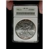 Image 2 : United States 1996 One Dollar Silver Eagle, ANACS MS-66