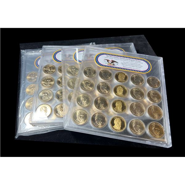 United States 2011-14 Presidential Dollar Sets, ANACS Certified