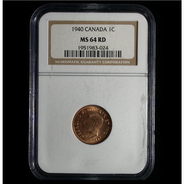 1940 One Cent NGC MS-64