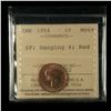 Image 1 : 1954 Shoulder Fold One Cent, Hanging 4