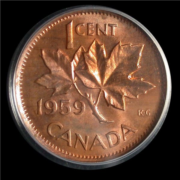 1959 One Cent PCGS MS-64