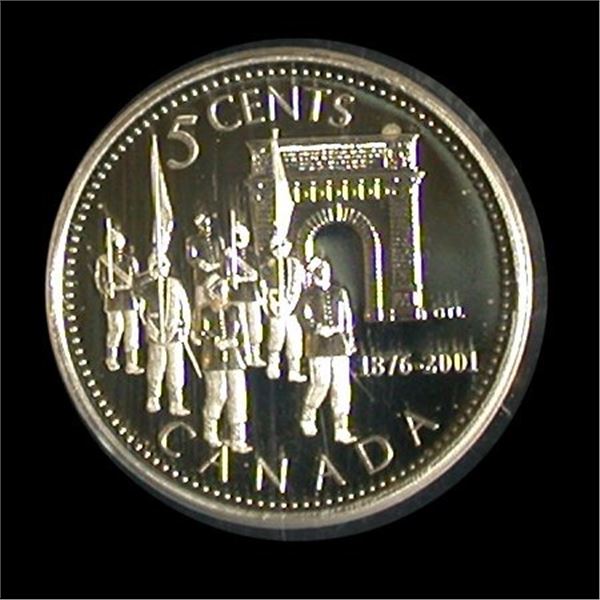 2001 Five Cents Royal Military College, PCGS Proof-69