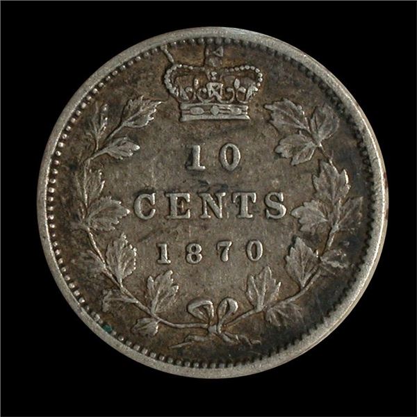 1870 Ten Cents Wide O, ICCS Fine-15