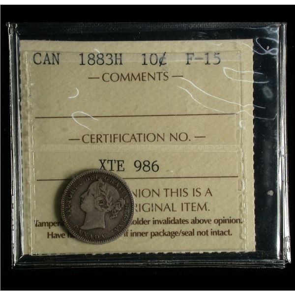 1883H Ten Cents, ICCS Fine-15