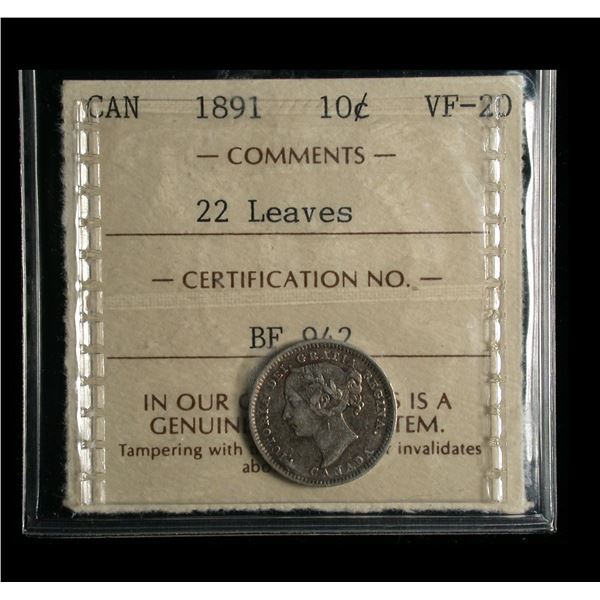 1891 Ten Cents, 22 Leaves
