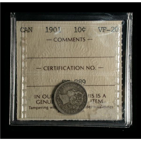 1901 Ten Cents, ICCS VF-20