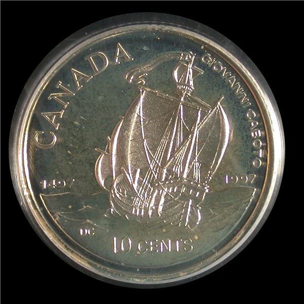 1997 Ten Cents John Cabot Silver Proof, PCGS 68