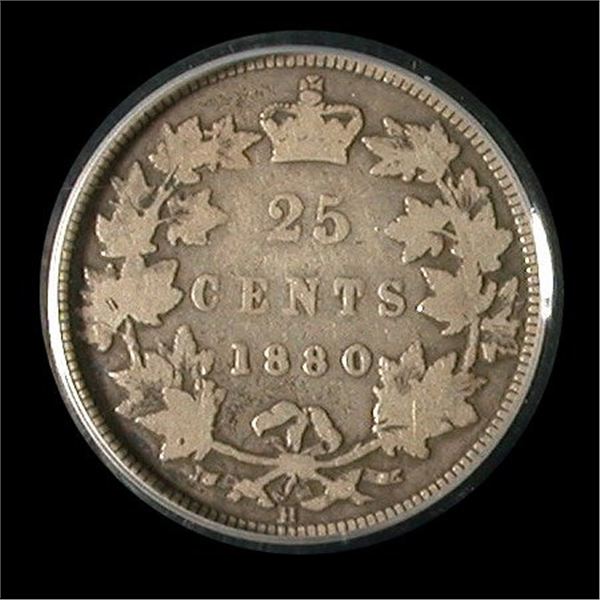 1880-H Twenty-five Cents Wide 0