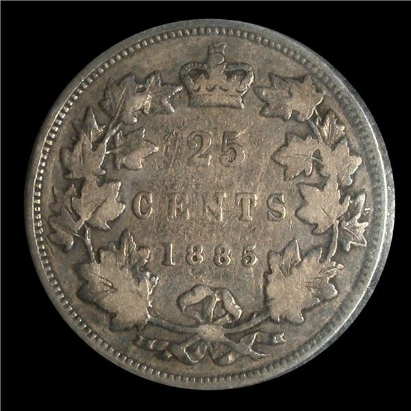 1885 Twenty-five Cents, ICCS VG-8