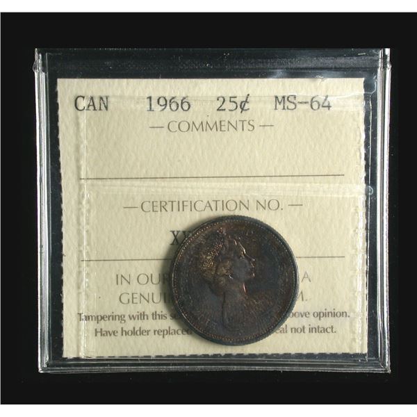 1966 Twenty-five Cents, Deep Toning