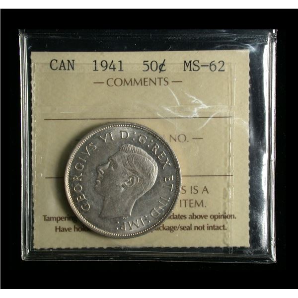 1941 Fifty Cents, ICCS MS-62