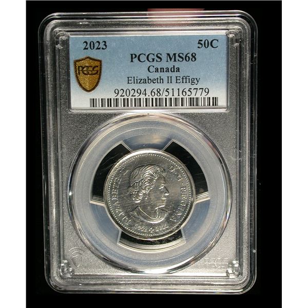 2023 Fifty Cents Elizabeth Memorial, PCGS MS-68