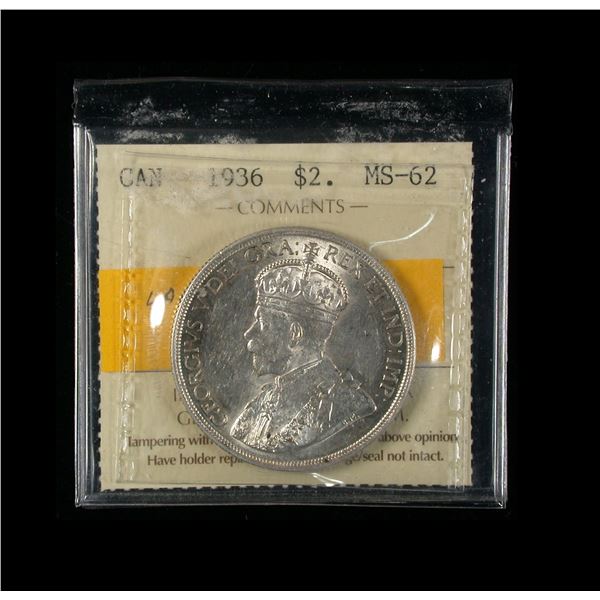 1936 One Dollar ICCS MS-62, Label Denomination Error