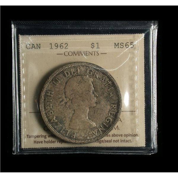1962 One Dollar, ICCS MS-65