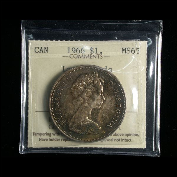 1966 One Dollar, ICCS MS-65