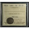 Image 2 : Newfoundland 1881 Five Cents, ICCS VF-20