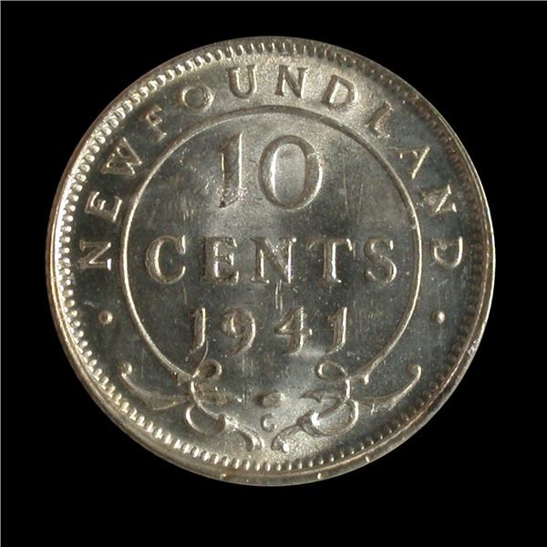 Newfoundland 1941-C Ten Cents, ICCS MS-64