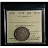 Image 1 : Newfoundland 1872H Twenty Cents, ICCS VF-30