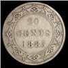 Image 2 : Newfoundland 1885 Twenty Cents, ICCS VF-20