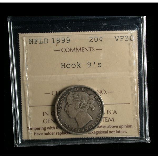 Newfoundland 1899 Twenty Cents, Hook 9's
