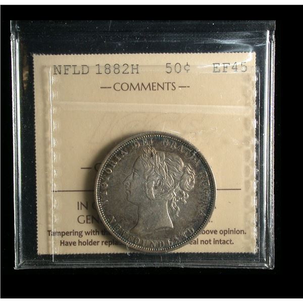 Newfoundland 1882H Fifty Cents, ICCS EF-45