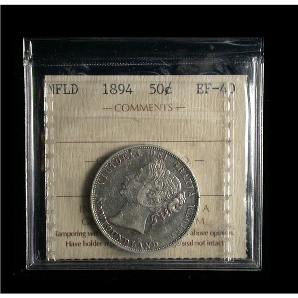 Newfoundland 1894 Fifty Cents, ICCS EF-40