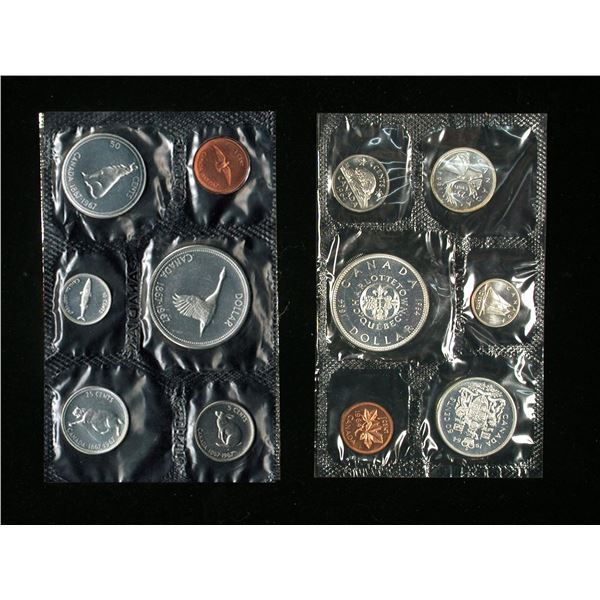 Canada Pair of Silver Prooflike Sets, 1964 & 1967