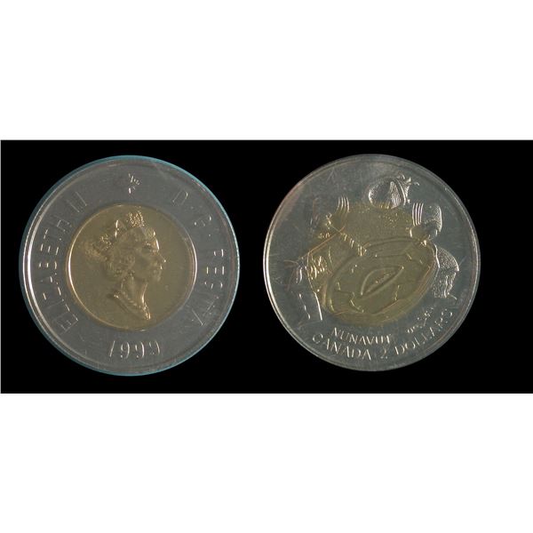 1999 Nunavut Uncircluated Set, with Two Dollar Mule