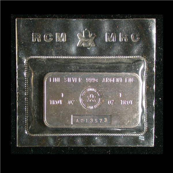 Royal Canadian Mint Vintage 1 oz Silver Bar