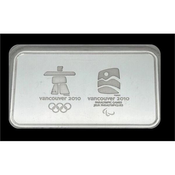 Royal Canadian Mint 2010 Olympic Silver Bar