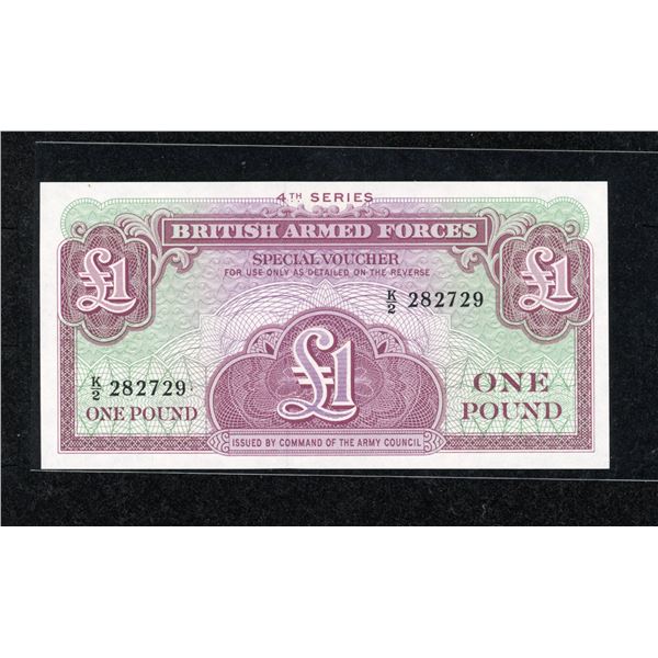 Great Britain Armed Forces One Pound Special Voucher