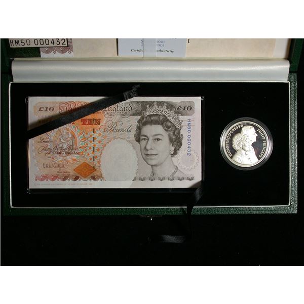 Great Britain 1997 Royal Wedding Anniversary Coin & Note Set